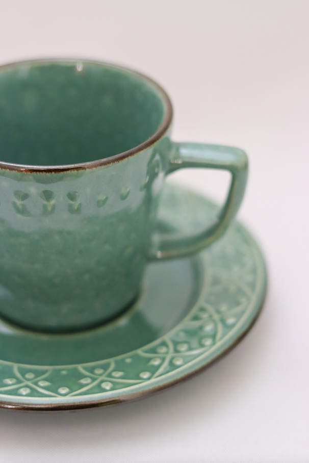 Xícara de Chá C/ Pires Malaquita Oxford