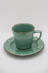 Xícara de Chá C/ Pires Malaquita Oxford