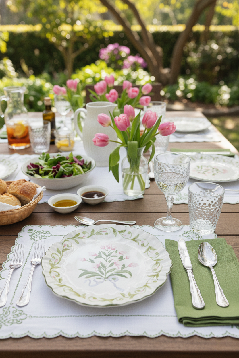 Jogo 6 Pratos Rasos Dolce Fiore, Maison Blanche