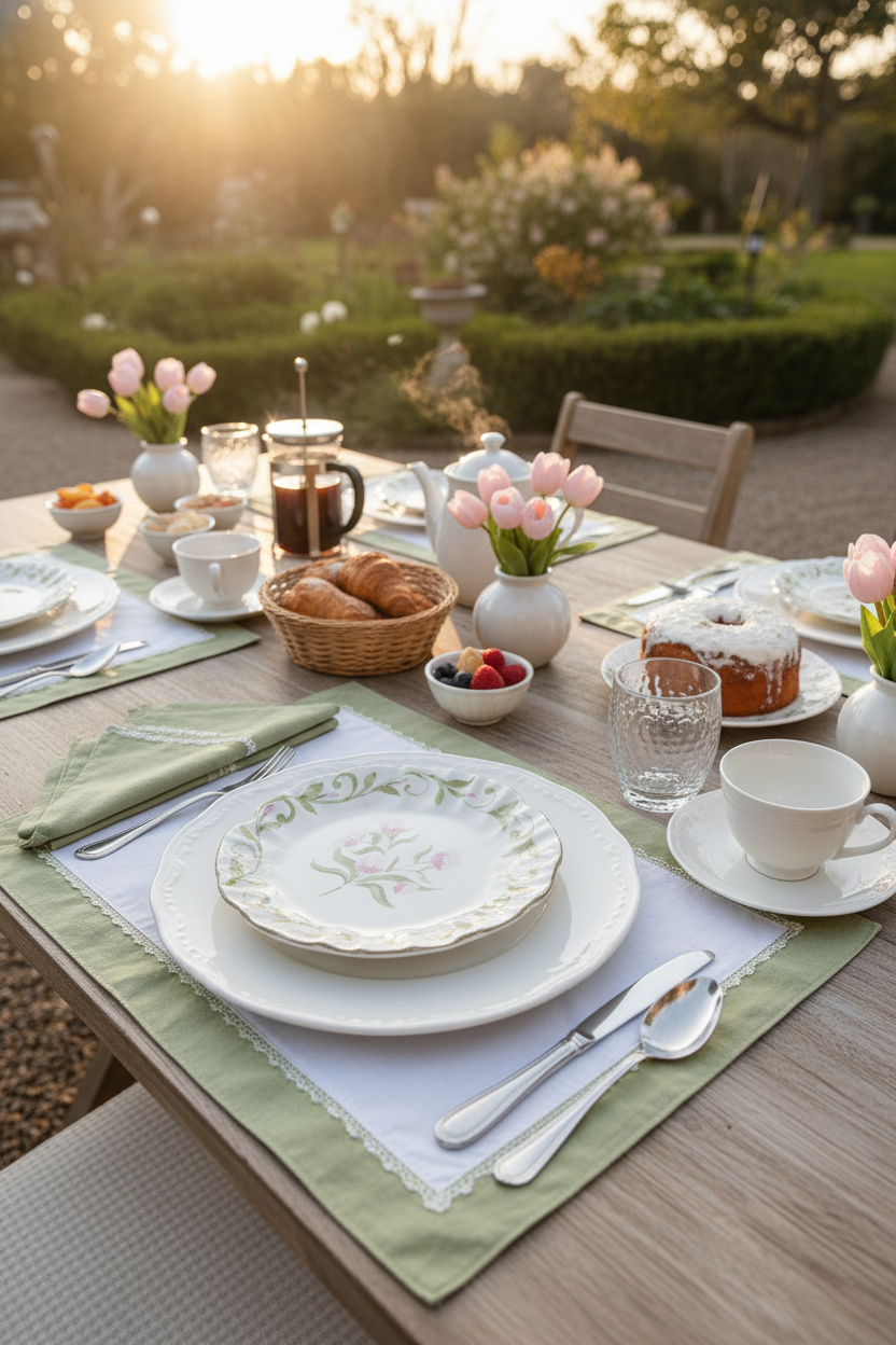 Jogo 6 Pratos de Sobremesa Dolce Fiore, Maison Blanche