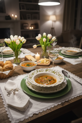 Jogo 6 Pratos Fundos Dolce Fiore, Maison Blanche