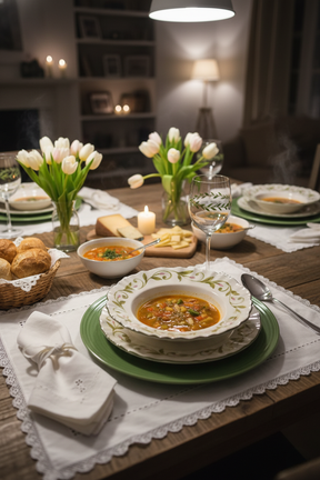 Jogo 6 Pratos Fundos Dolce Fiore, Maison Blanche