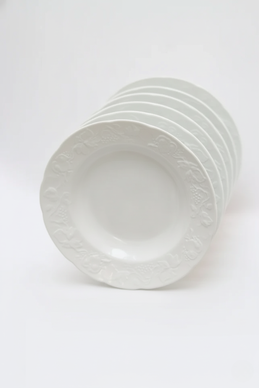 Jogo 6 Pratos Fundos Limoges, Wolff