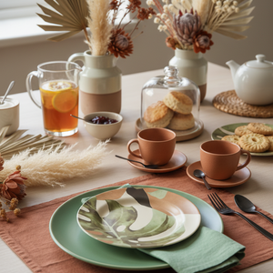 Jogo 6 Pratos de Sobremesa Atlântica Acetinado Plus Costela de Adão, Alleanza