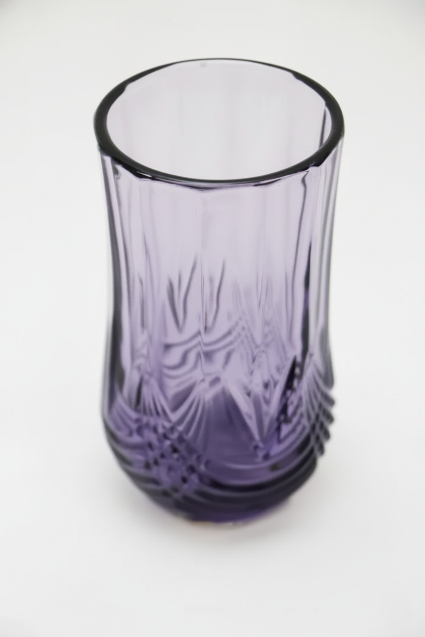 Jogo 6 Copos de Vidro Alto Roxo