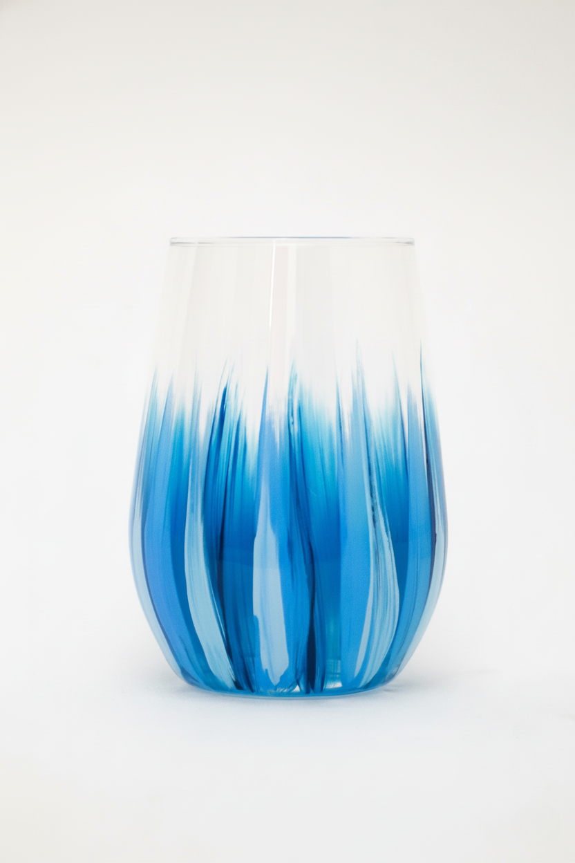 Copos de Cristal Pincelados à Mão