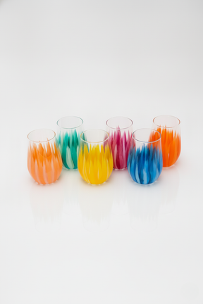 Copos de Cristal Pincelados à Mão