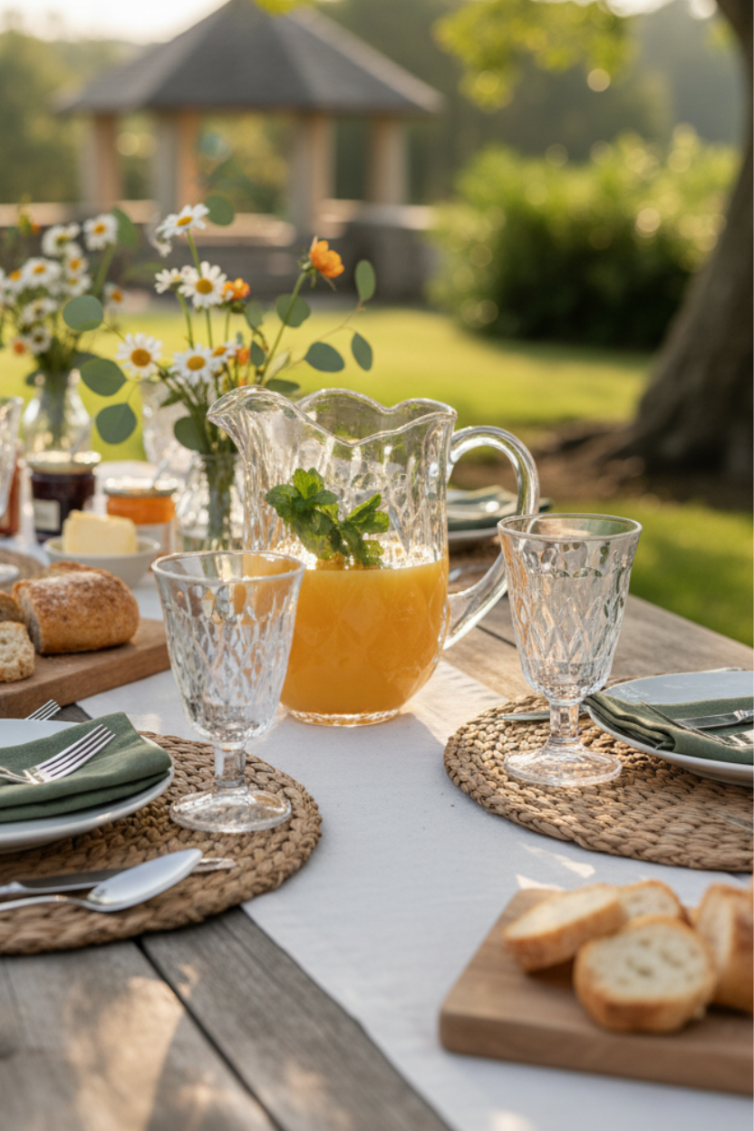 Conjunto Jarra e  6 Taças de Cristal Lile, Lyor