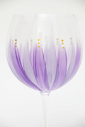 Taça de Cristal de Titânio 570ml Pintada à Mão