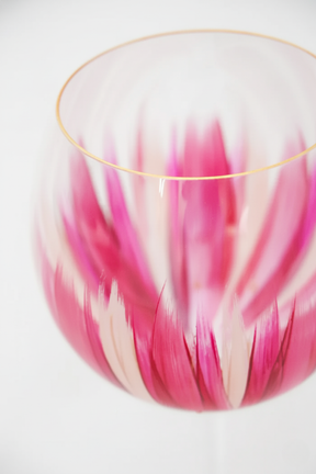 Taça de Cristal de Titânio 570ml Pintada à Mão