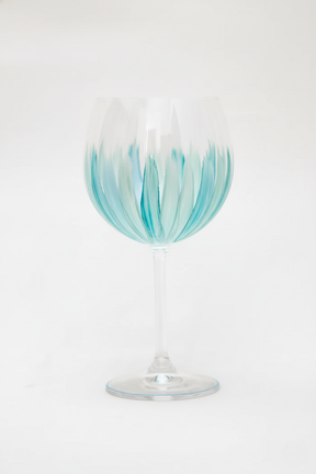 Taça de Cristal de Titânio 570ml Pintada à Mão