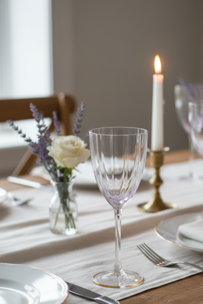 Taça de Vidro p/ Vinho Miami Transparente Lilás 280ml