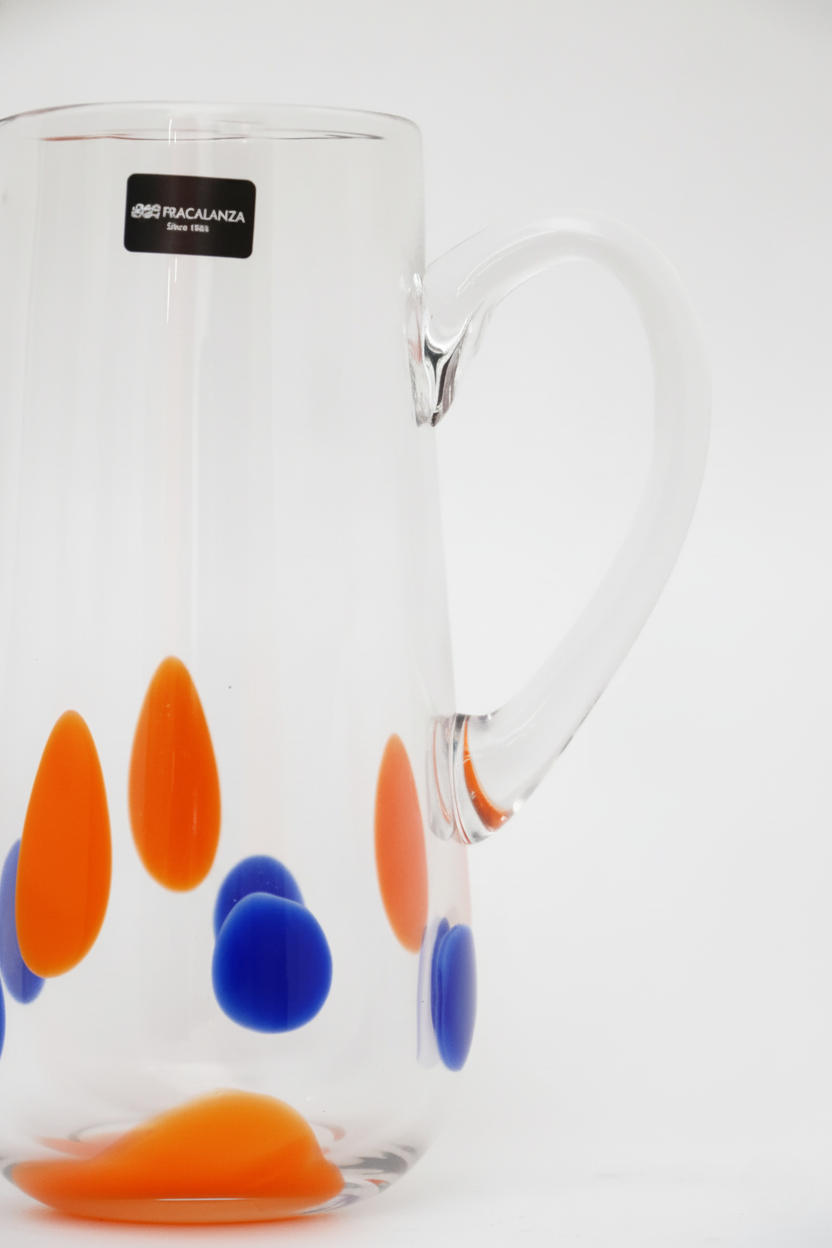 Jarra de vidro Pétala 1,2L- Laranja, Azul, Branca, Francalanza