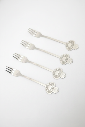 Conjunto 4 Garfos Aço Inox Key Prata, Wolff