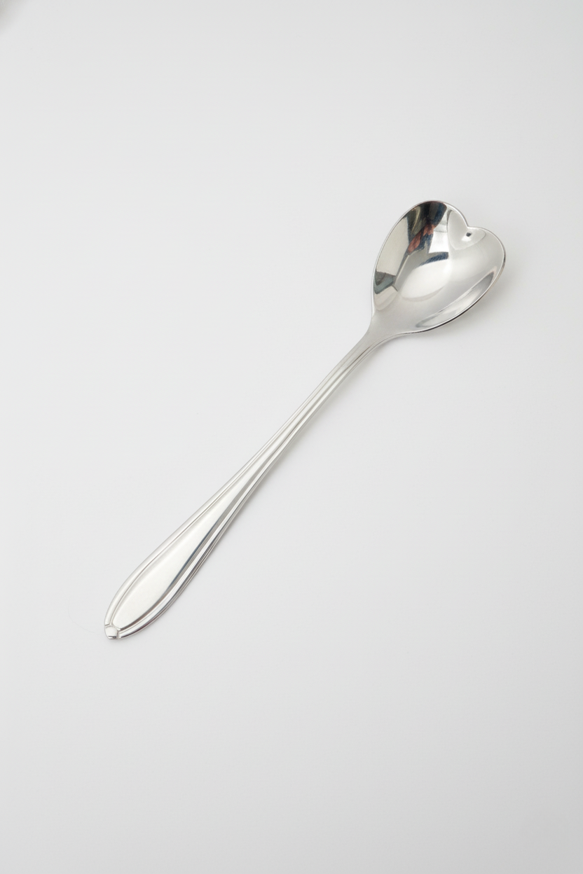 Conjunto 4 Colheres Aço Inox Heart Prata, Wolff