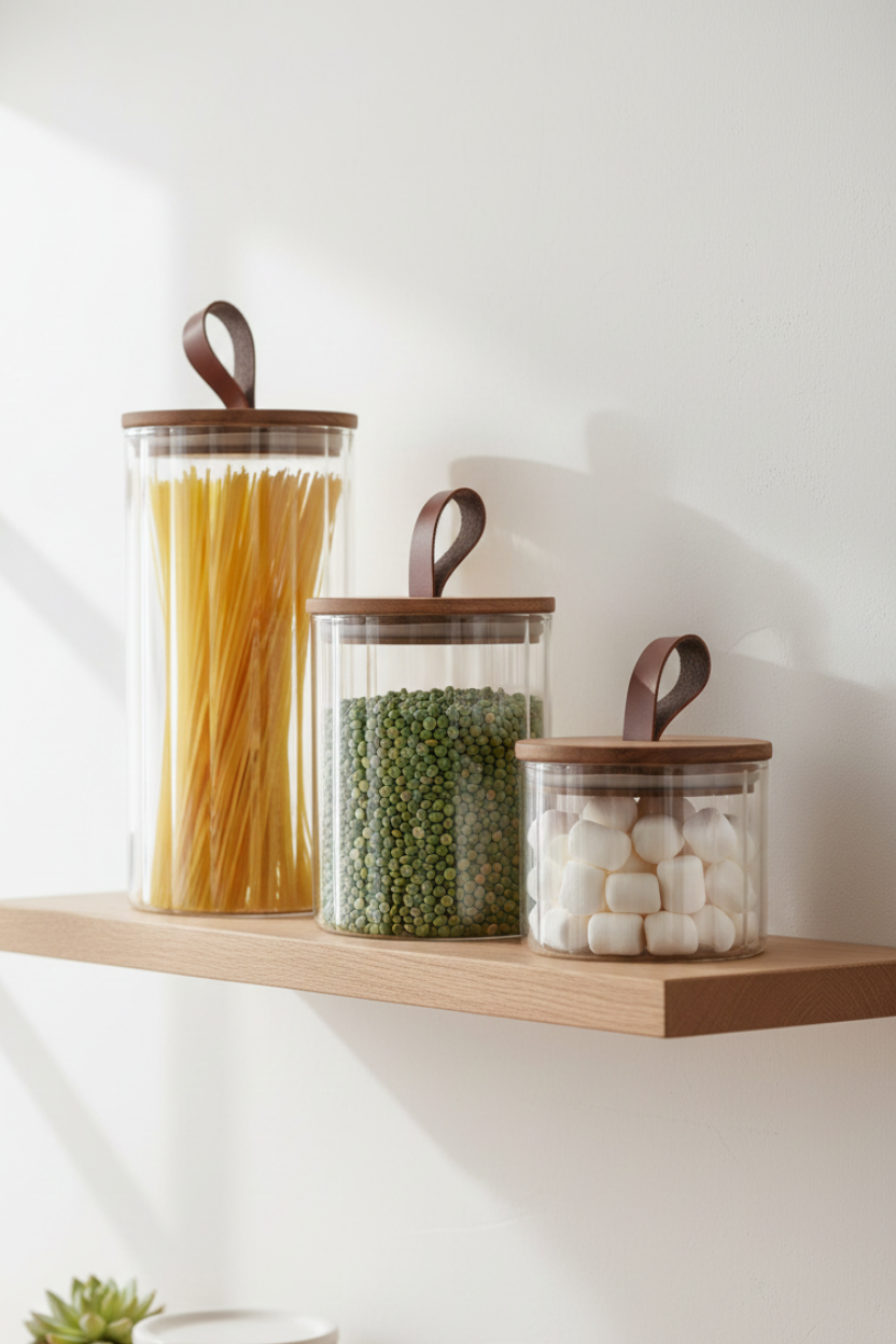 Pote de Vidro Borossilicato com Tampa de Acácia Classic Wolff