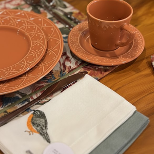 Jogo 6 xícaras de Chá c/ Pires Damasco, Oxford