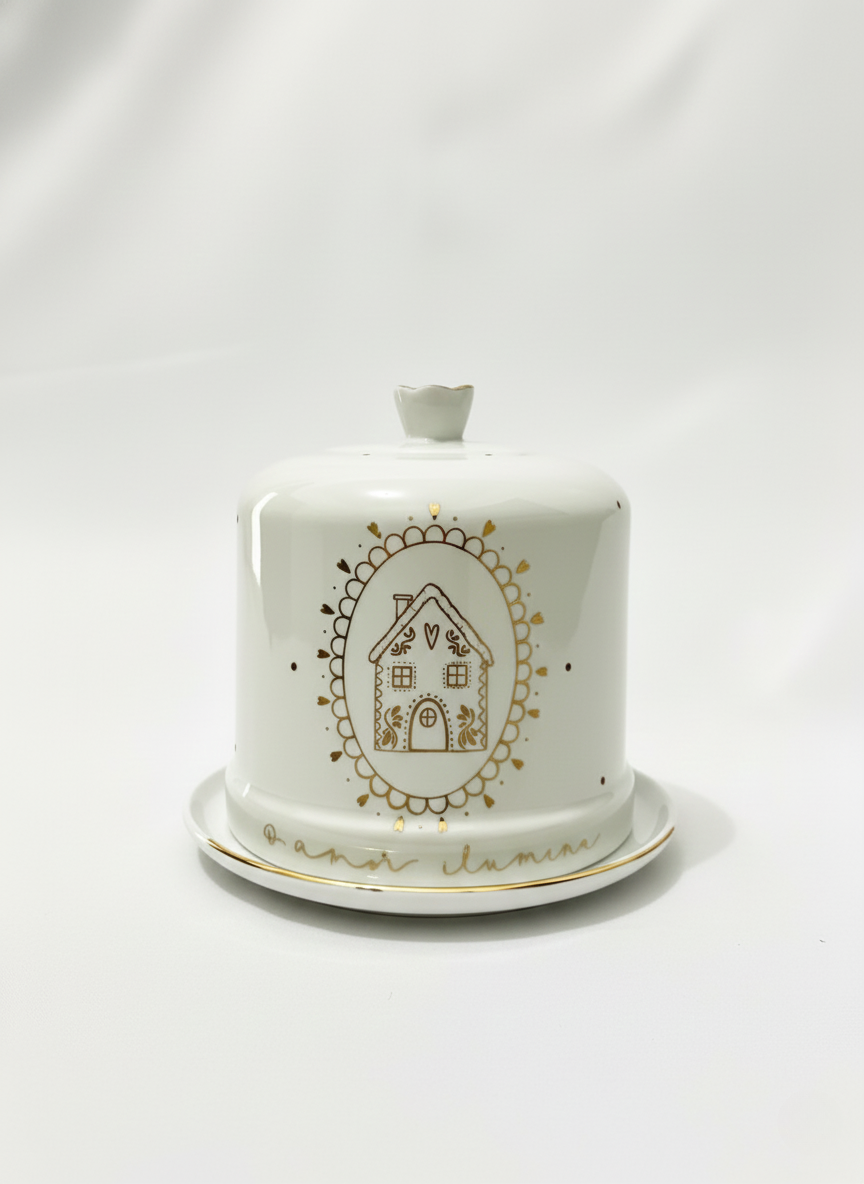 Porta Panetone Cúpula Sem Base Ginger