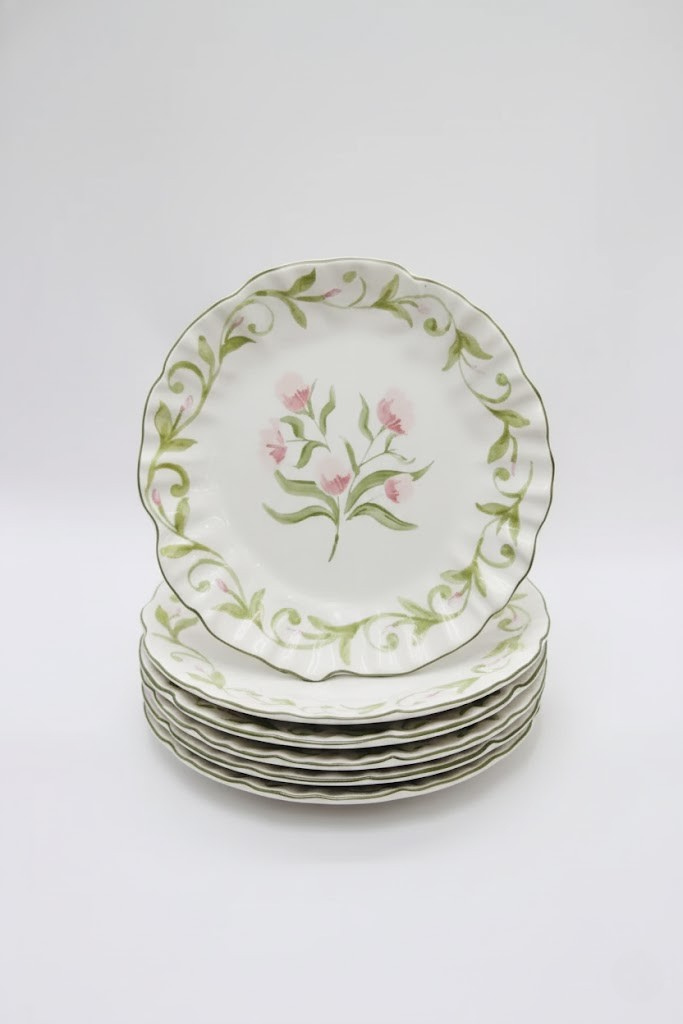 Jogo 6 Pratos de Sobremesa Dolce Fiore, Maison Blanche