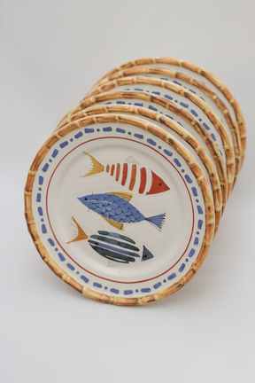 Jogo 6 Pratos de Sobremesa Sardine, Maison Blanche