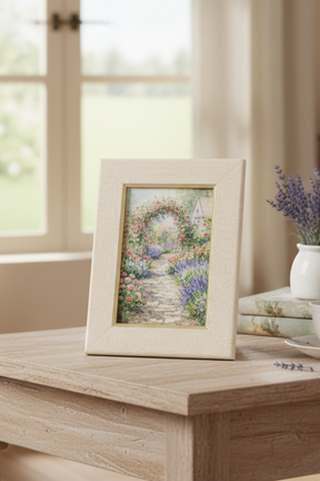 Porta Retrato em MDF Bege 10x15cm Mart