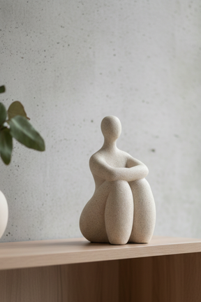 Escultura em Polirresina Mulher Sentada Mart