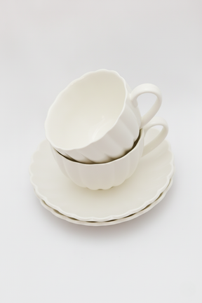 Jogo 2 Xícaras de Café com Pires Pétalas, Wolff