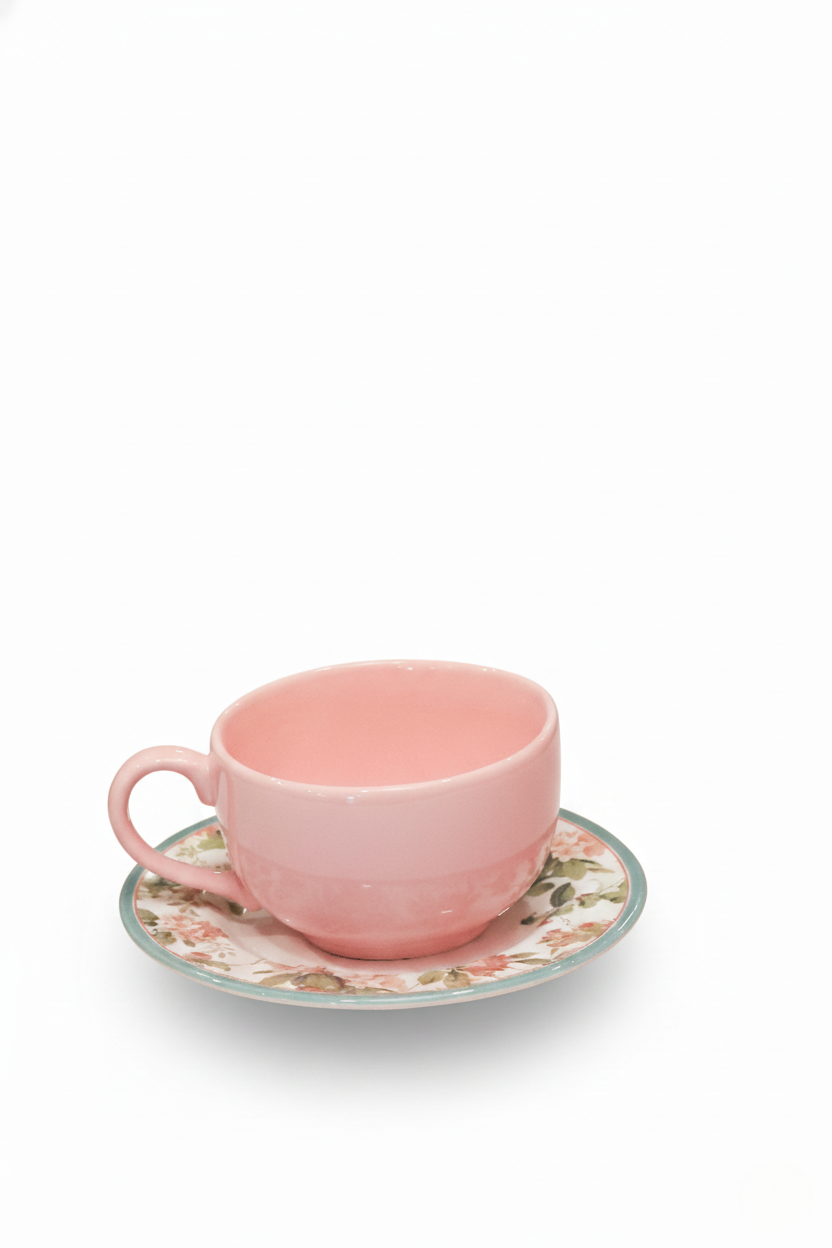 Jogo 6 Xícaras de Chá c/ Pires Sweet Vintage Plus, Alleanza