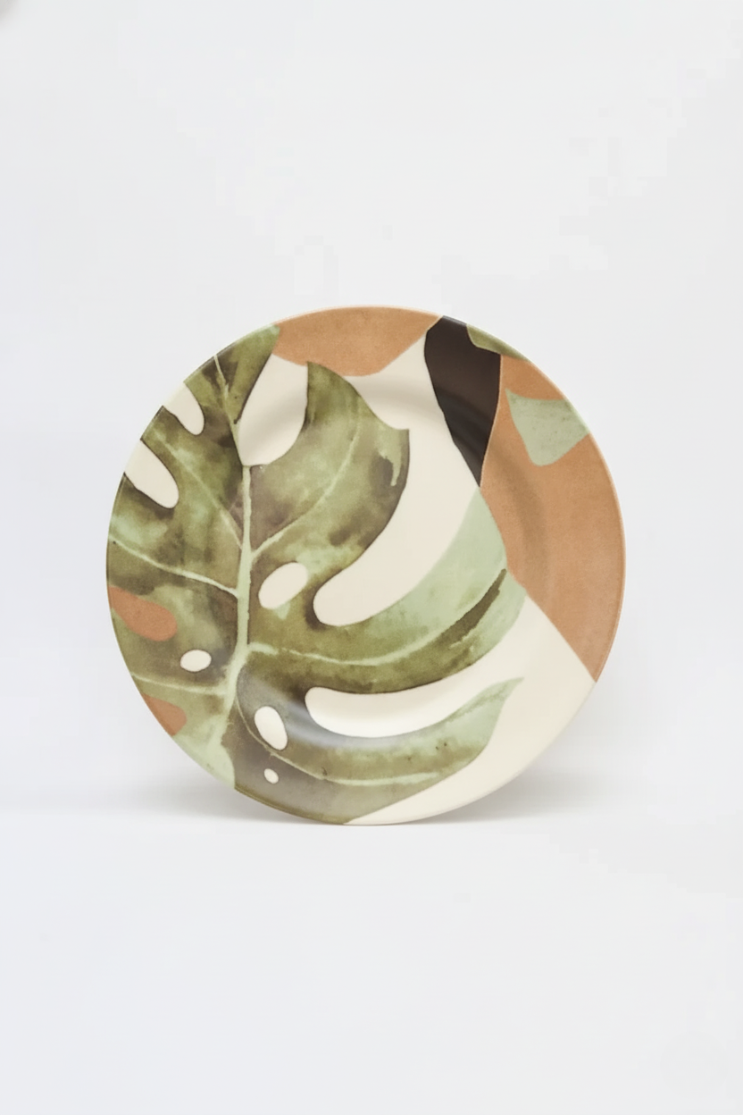 Jogo 6 Pratos de Sobremesa Atlântica Acetinado Plus Costela de Adão, Alleanza