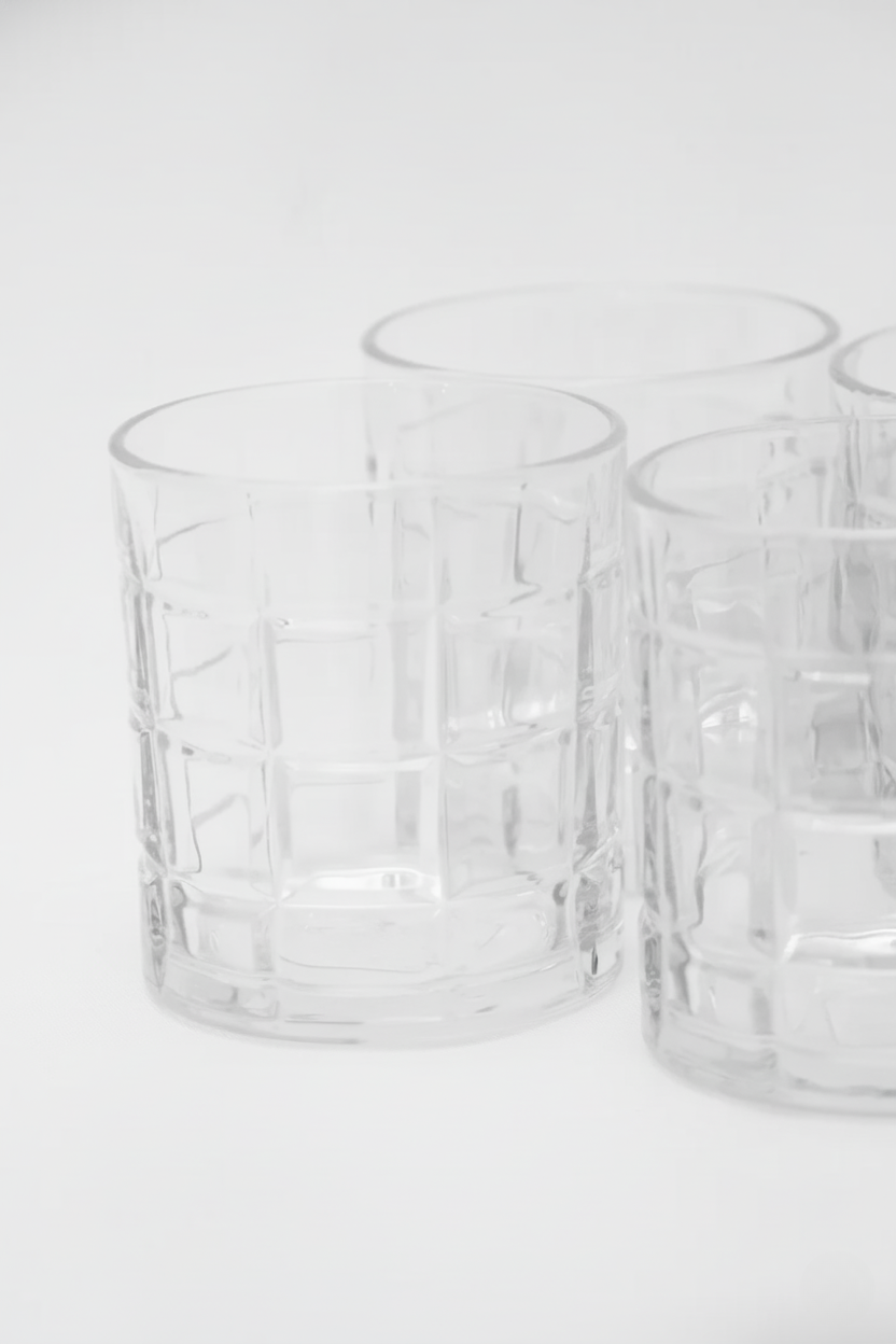 Jogo 6 Copos Cristal Square 330ml, Lyor