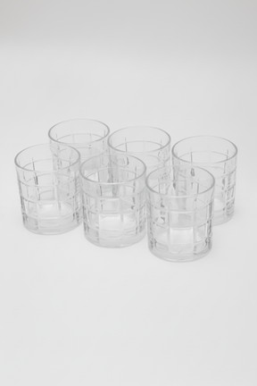 Jogo 6 Copos Cristal Square 330ml, Lyor