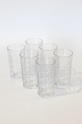 Jogo 6 Copos Alto de Cristal Square 360ml, Lyor