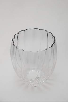 Copo de Vidro Belga Transparente e Cinza 400ml