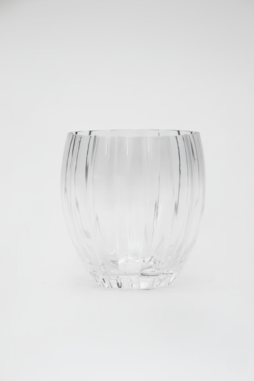 Copo de Vidro Belga Transparente e Cinza 400ml