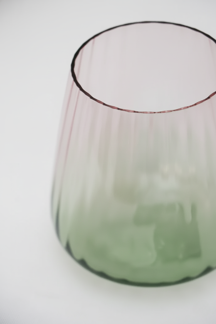 Copo de Vidro Colombia 420ml - Rosa e Verde