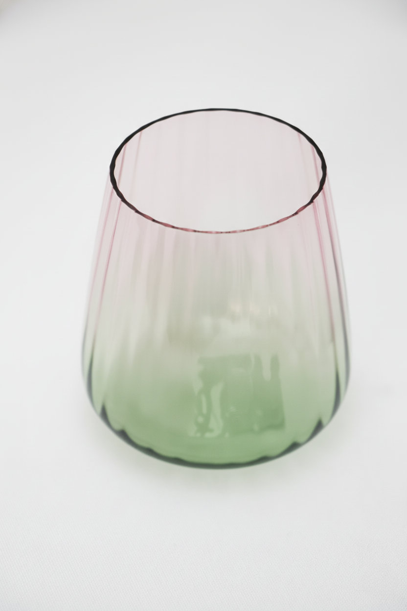 Copo de Vidro Colombia 420ml - Rosa e Verde