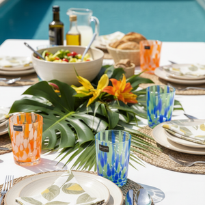 Jogo 2 Copos de Vidro Aquarelle 320ml, Fracalanza