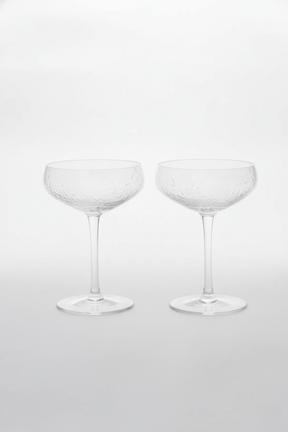 Jogo 2 Taças de Cristal Petra Coupe Martelado, Lyor