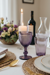 Jogo 6 Taças de Vidro Bico de Jaca Roxa