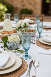 Jogo 6 Taças de Vidro para Champanhe Blue