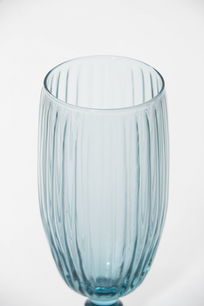 Jogo 6 Taças de Vidro para Champanhe Blue