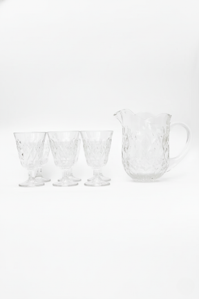 Conjunto Jarra e  6 Taças de Cristal Lile, Lyor