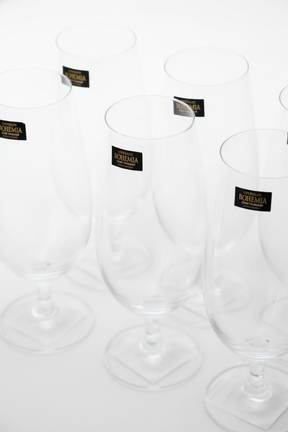 Jogo 6 Taças de Cristal p/ cerveja linha Bohemia 380ml, Lyor