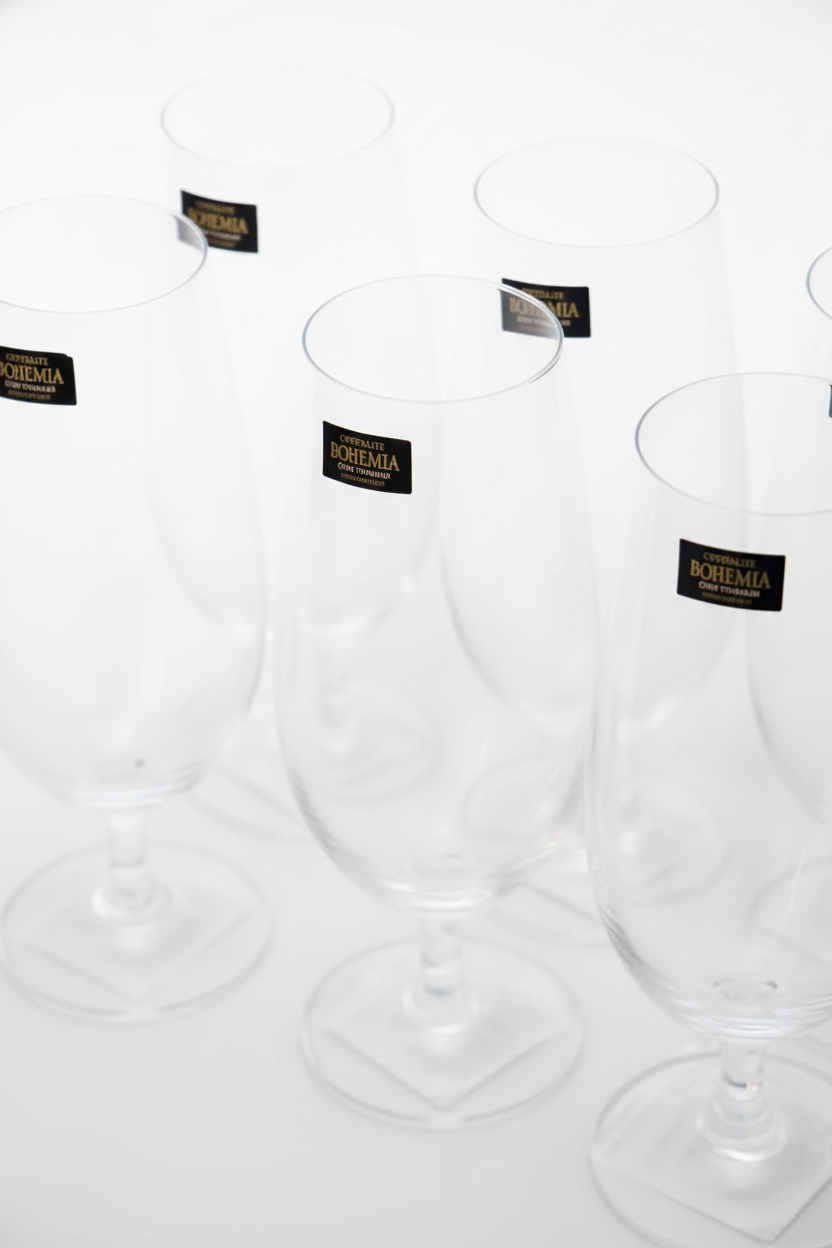 Jogo 6 Taças de Cristal p/ cerveja linha Bohemia 380ml, Lyor