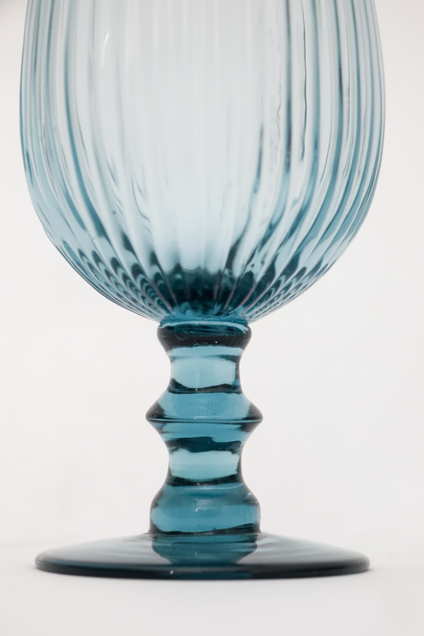 Jogo 6 Taças de Vidro p/ Vinho Kiwi Blue