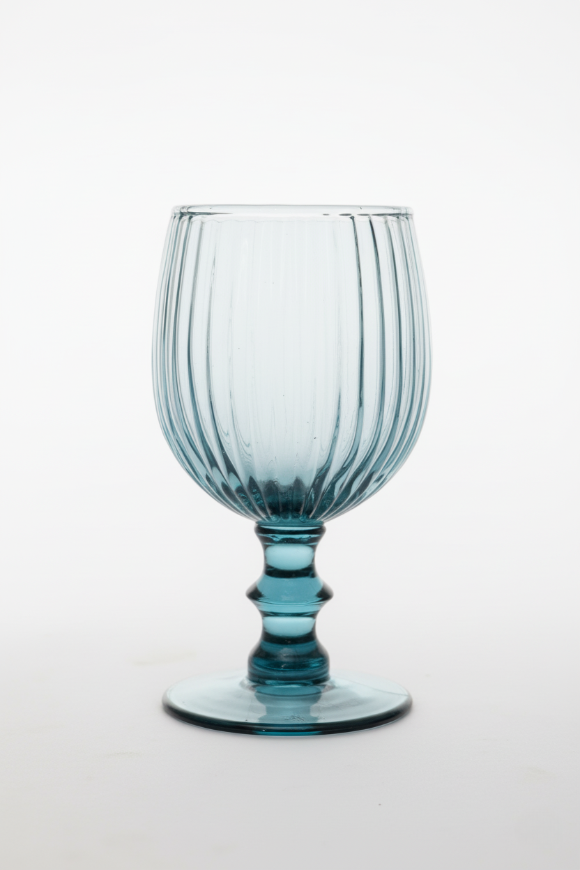 Jogo 6 Taças de Vidro p/ Vinho Kiwi Blue