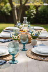 Jogo 6 Taças de Vidro p/ Vinho Kiwi Blue