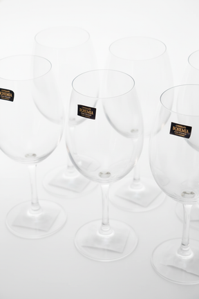 Jogo 6 Taças de Cristal p/ Vinho linha Bohemia 580ml, Lyor