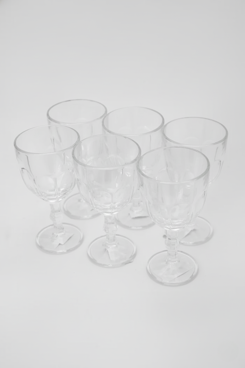 Jogo 6 Taças de Vidro p/ Água Faces 300ml, Lyor