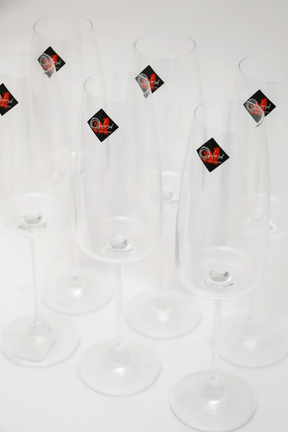 Jogo 6 Taças de Cristal Petra p/ champanhe 340ml, Oxford